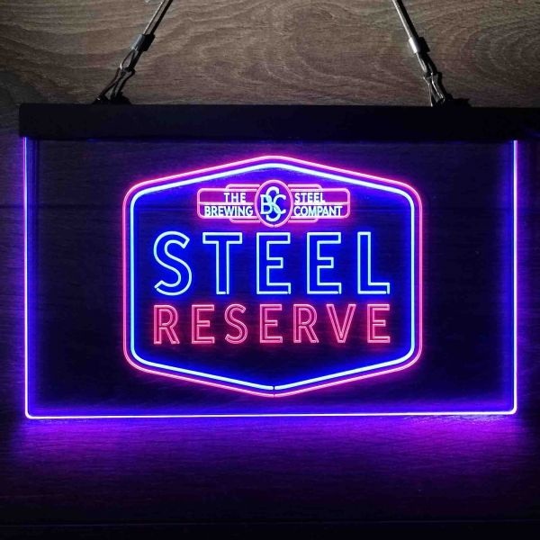 Steel Reserve Dual LED Neon Light Sign